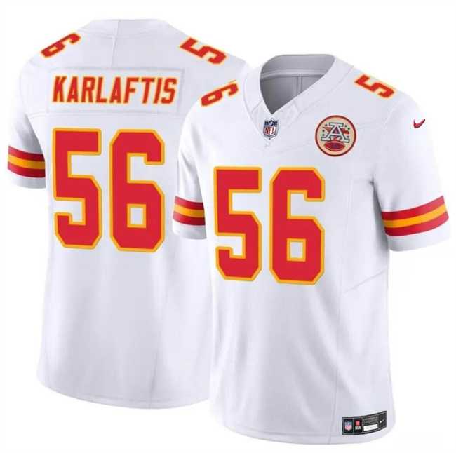 Men & Women & Youth Kansas City Chiefs #56 George Karlaftis White 2024 F.U.S.E Vapor Untouchable Limited Stitched Football Jersey